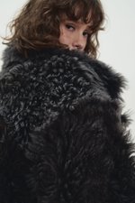 Двусторонняя шубка Grey, Серая