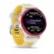 Умные часы Garmin Forerunner 570 - 42 мм Малиновый алюминий с полупрозрачным ремешком цвета слоновая кость/манго