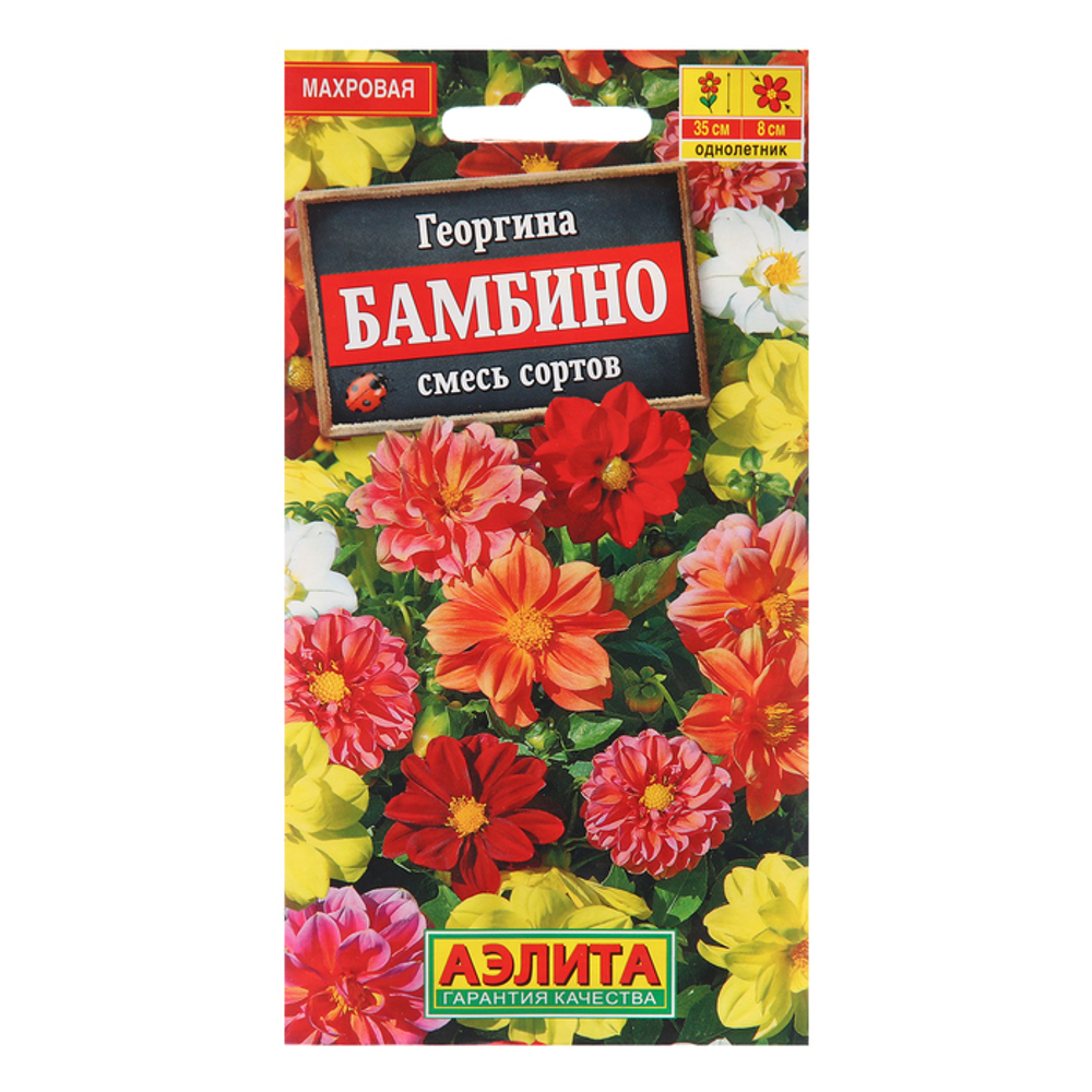 Георгина махровая "Бамбино", смесь, 7 семян