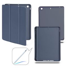 Чехол книжка-подставка Smart Case Pensil со слотом для стилуса для iPad Mini 1, 2, 3 (7.9") - 2012, 2013, 2014 (Лавандовый серый / Lavender Grey)