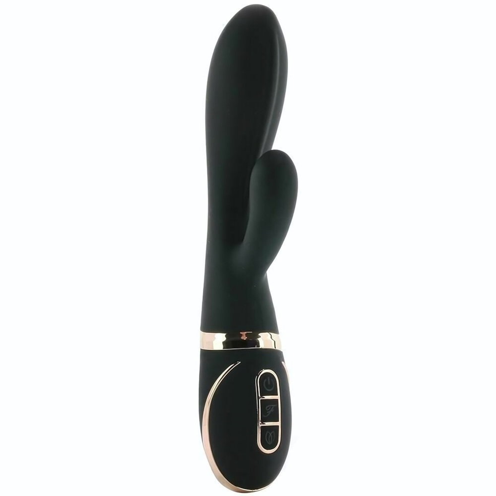 Черный вибратор-кролик Dual Stim Rabbit Vibrator (Цвет: черный)