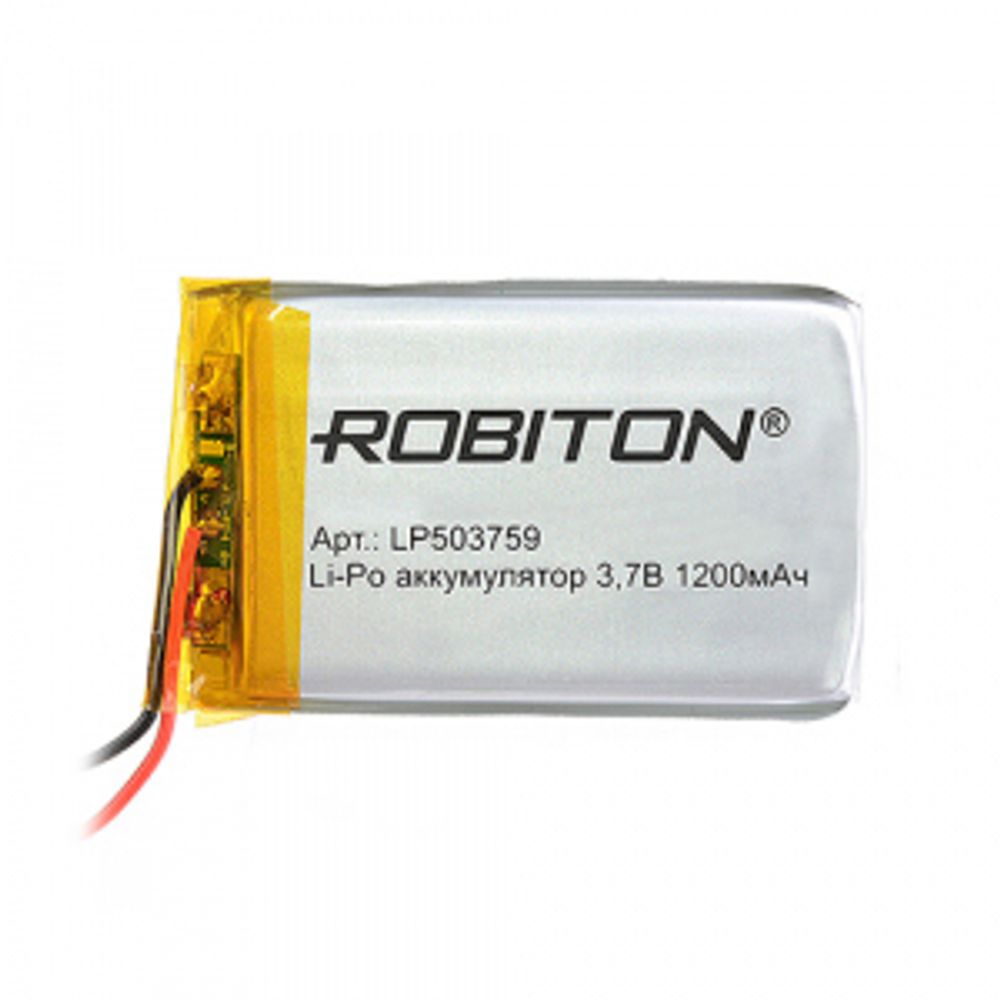 Аккумулятор Robiton Li-Po LP503759 120 мАч 3.7V с защитой