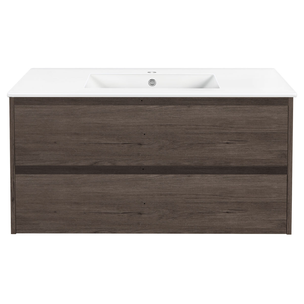 База под раковину Gio 100 подвесная, 2 выкатных ящика soft-close, R.Oak