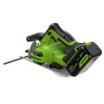 Дисковая пила акк. Greenworks GD24CS, 24V,б/щет,185х20мм, 4500 об/мин, рез 63мм,1х4Ач,ЗУ,кор (1500907CUB)