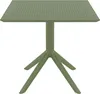 Стол пластиковый Sky 80х80 см, оливковый