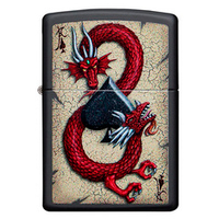 Зажигалка Zippo Dragon Ace Design с покрытием Black Matte