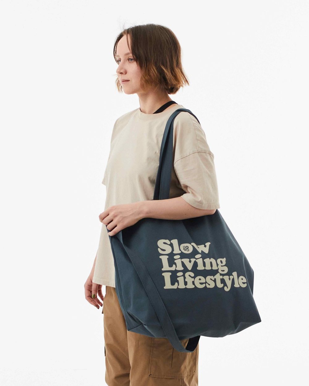 Шоппер NTTR BShopperbag Slow Living Lifеstyle серый