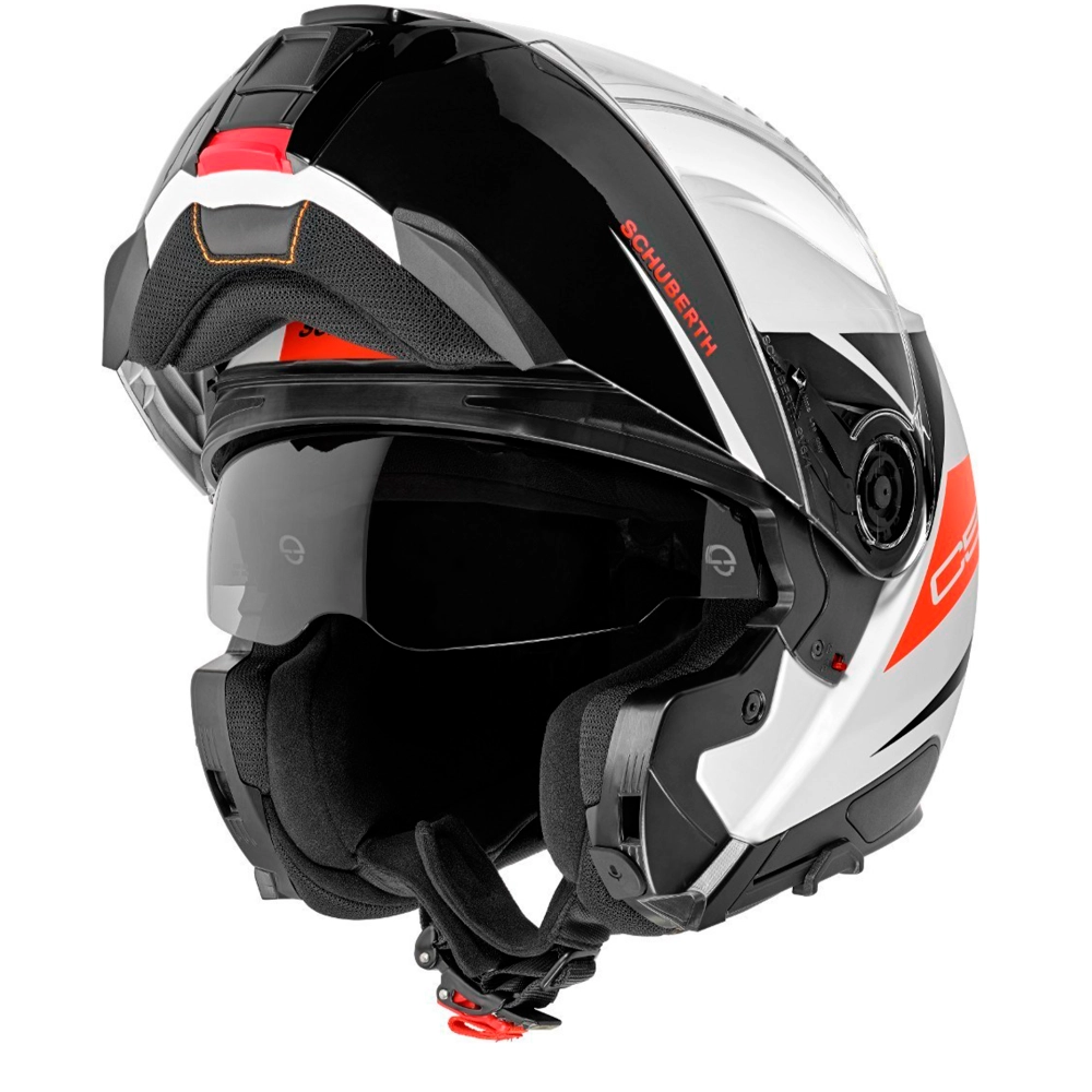 Шлем Shuberth C5 Eclipse Red, белый/красный, размер M (RR)