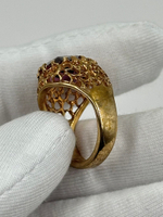 Кольцо с фиолетовым кристаллом