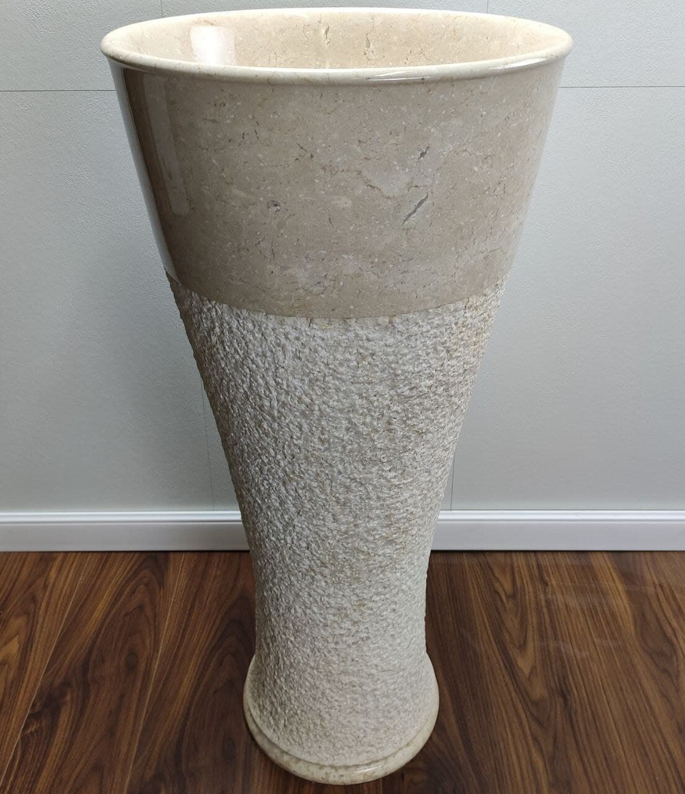 Раковина напольная из мрамора Pedestal Cream/Cream MN-6402