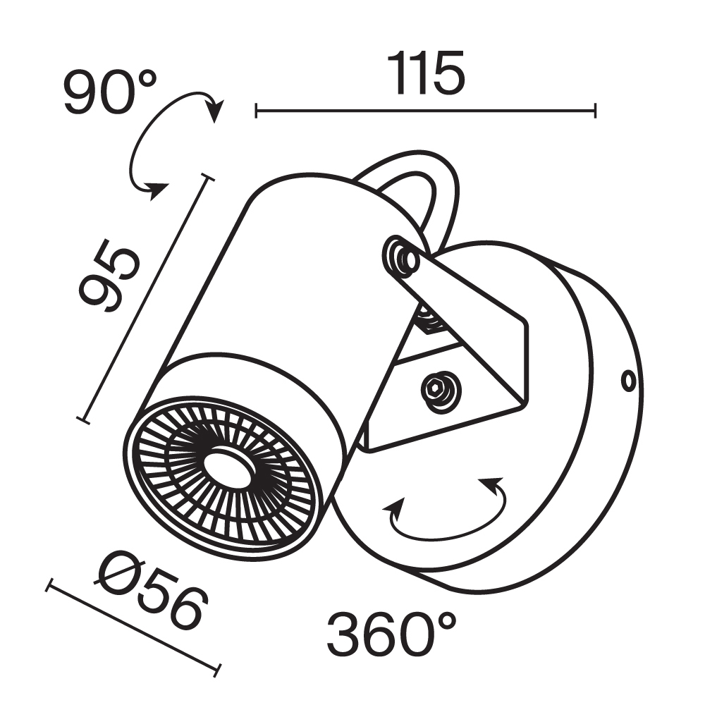Уличный настенный светильник Maytoni Scope O025WL-01B