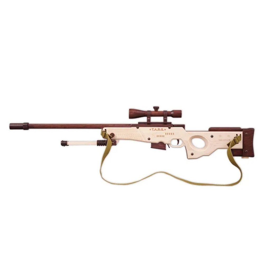 Снайперская винтовка AWP от TARG - деревянный конструктор, сборная модель, 3d пазл