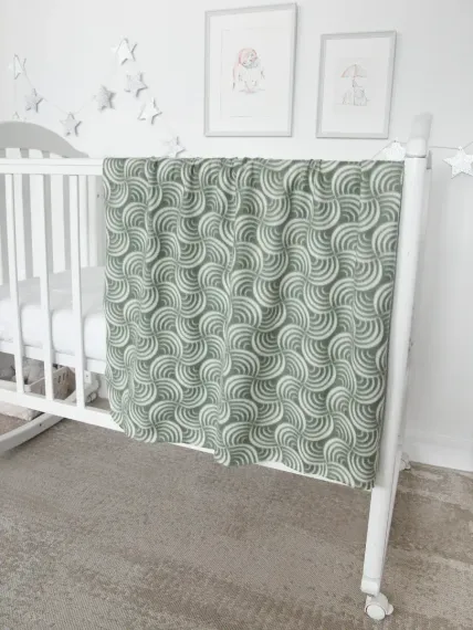 Плед для новорожденных Baby Nice Ракушки 100х118 болотный