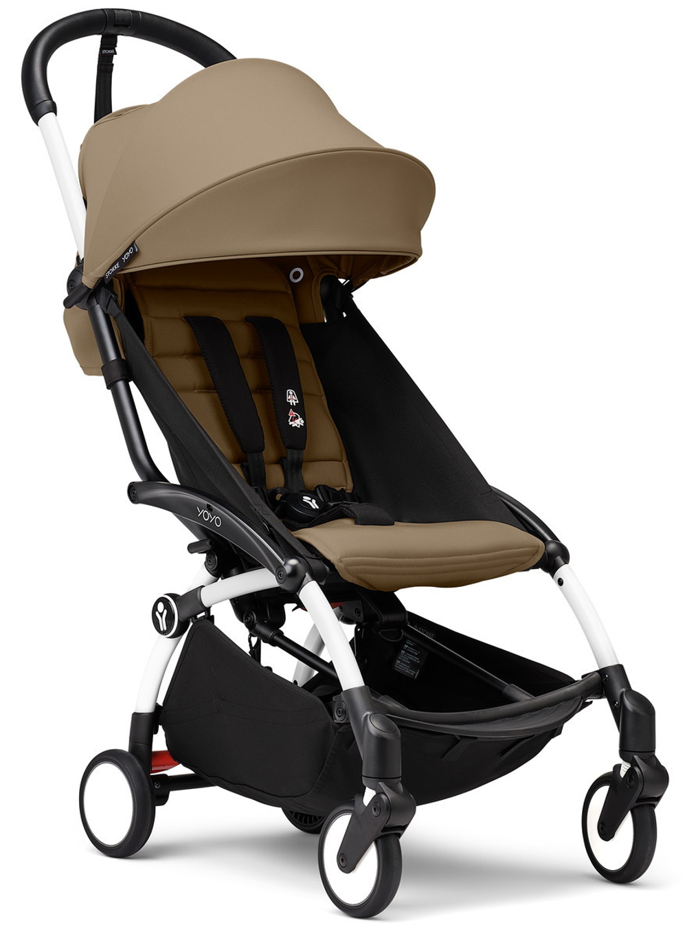 Коляска Stokke YOYO3 Newborn Shell рама белая White 2 в 1 Toffee