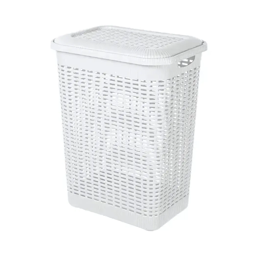КОРЗИНА ДЛЯ БЕЛЬЯ 50Л, 420Х310Х560 ММ (белый)