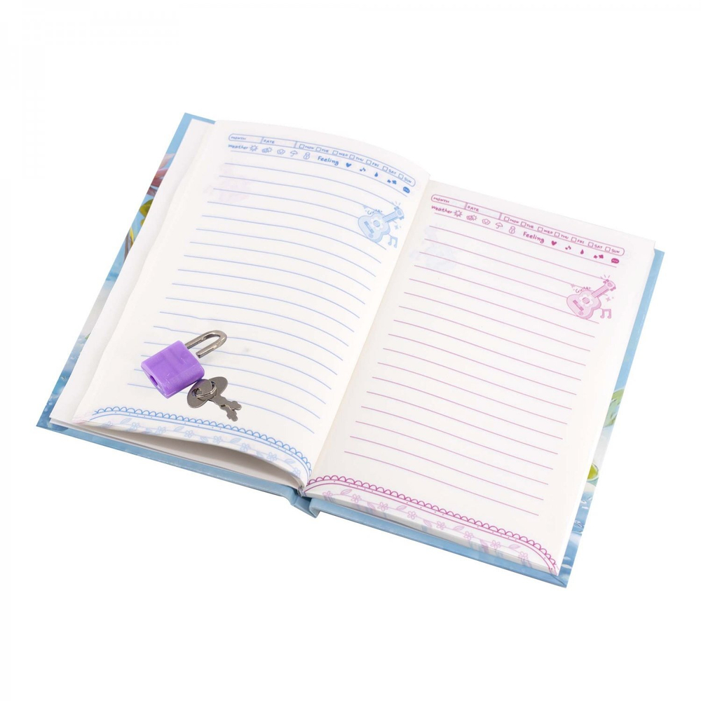 Блокнот в футляре, 14,5 см * 20,5 см, 7БЦ, Alingar, ламинация, замочек, вн.блок с дизайном, в линию, 45 л., "Девушка с желтым букетом"