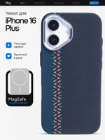 Карбоновый чехол на iPhone 16 Plus J217