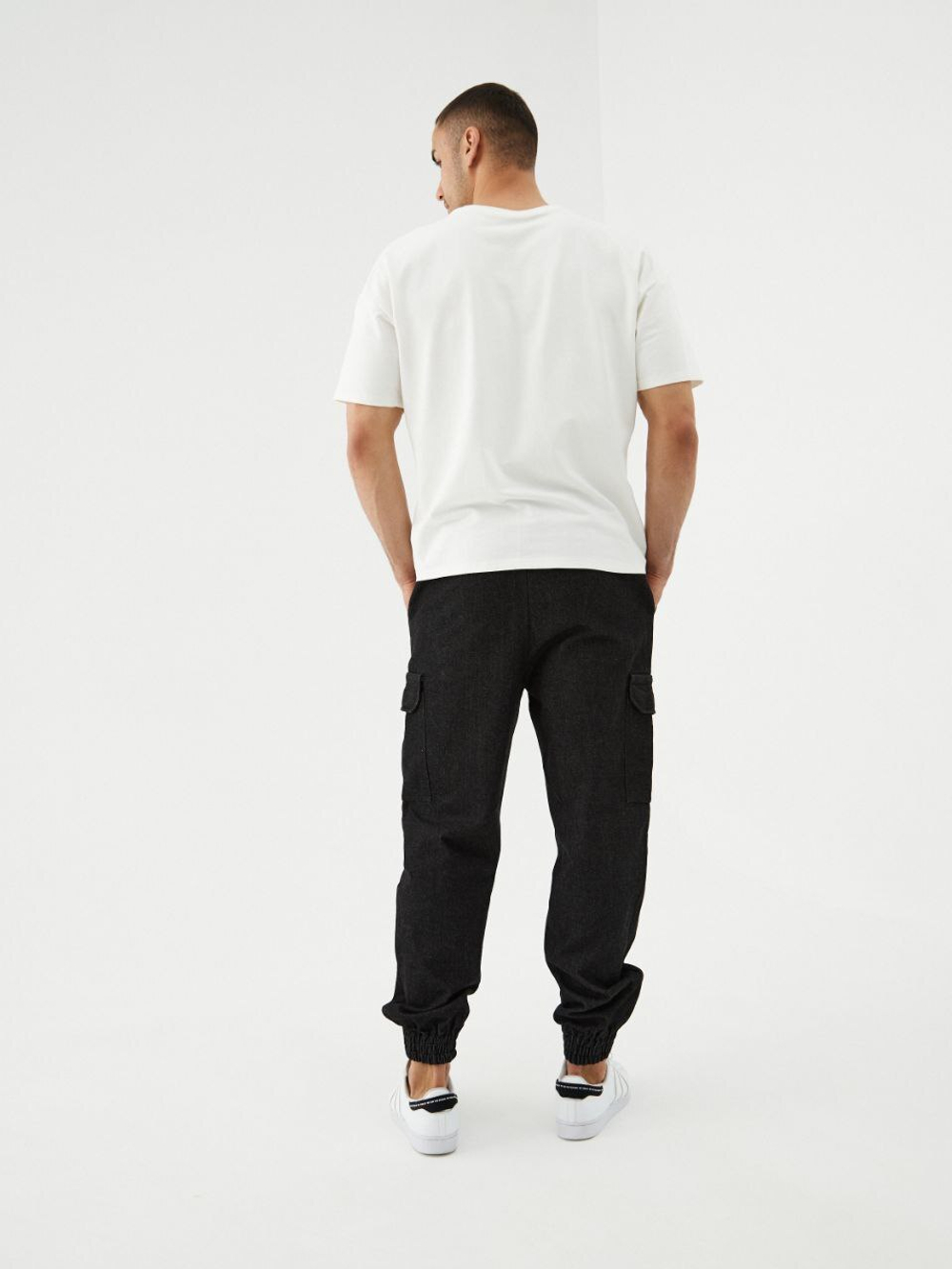 Джоггеры карго джинсовые. Асфальт