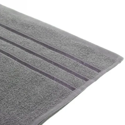 Полотенце махровое 70*140см «LUNA» цвет серый 10330 плотность 360гр/м2 с петелькой-подвесом