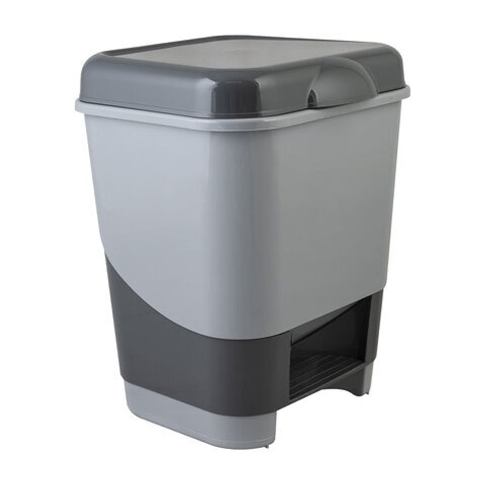 Ведро мусорное с педалью 8 литров, 30х25х24 см, цвет серый/графит, 427-СЕРЫЙ, 434270065