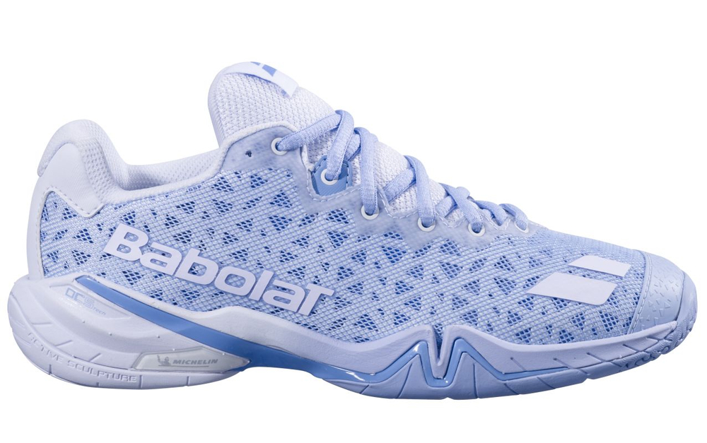 Женские кроссовки для бадминтона/сквоша Babolat Shadow 4 - snow/blue