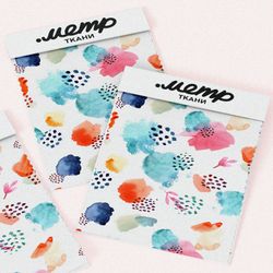 Ткань бифлекс акварельные облачка