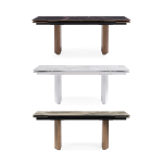 Стол стеклянный Woodville Монерон 200(260)х100х77 мейджик, орех кантри