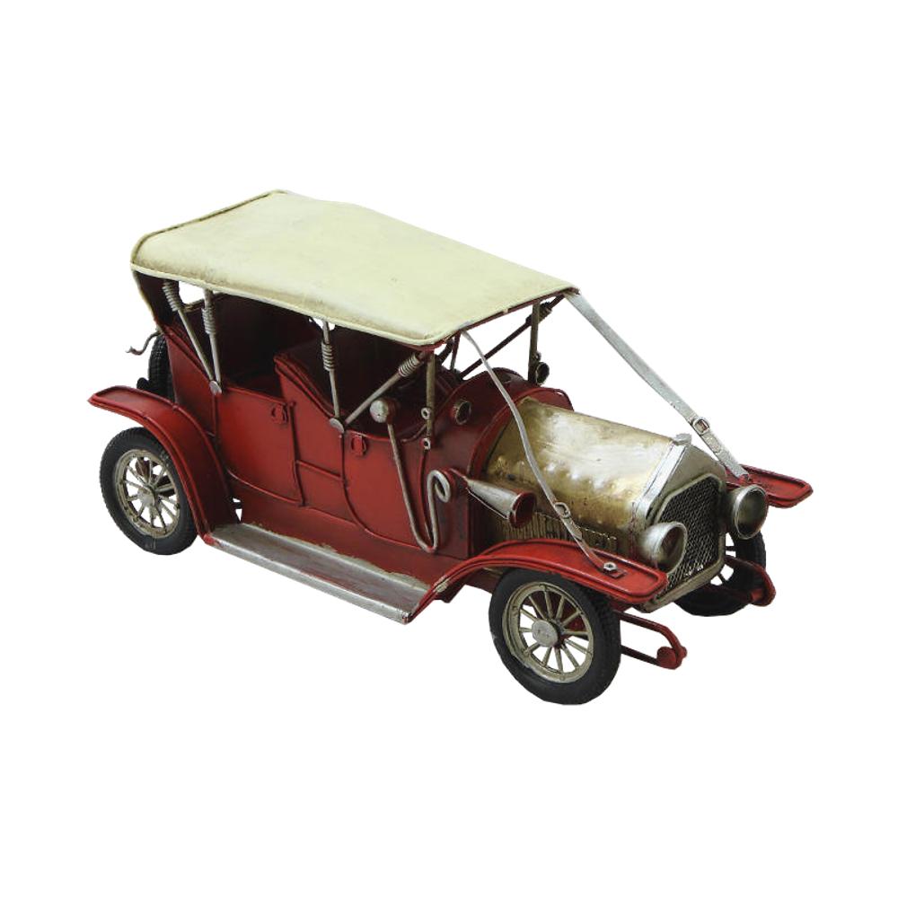 R&D Модель ретро-автомобиля красный с белым верхом