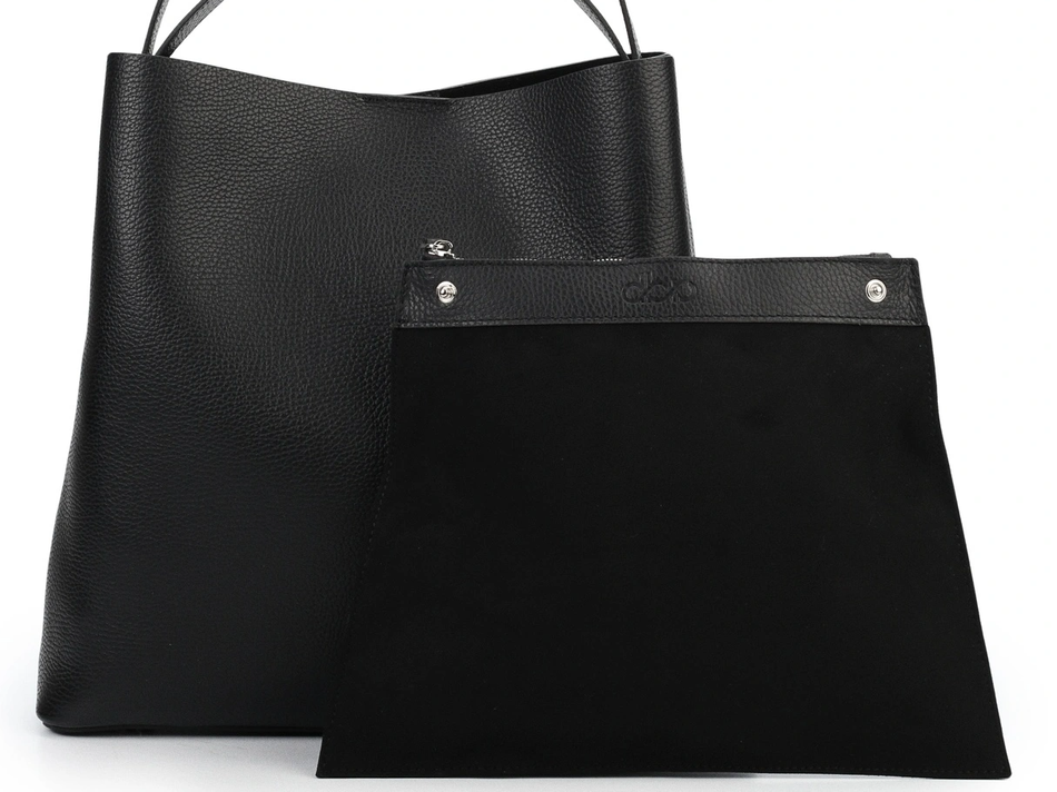 Кожаная сумка шоппер Olga DBR 30948 черный