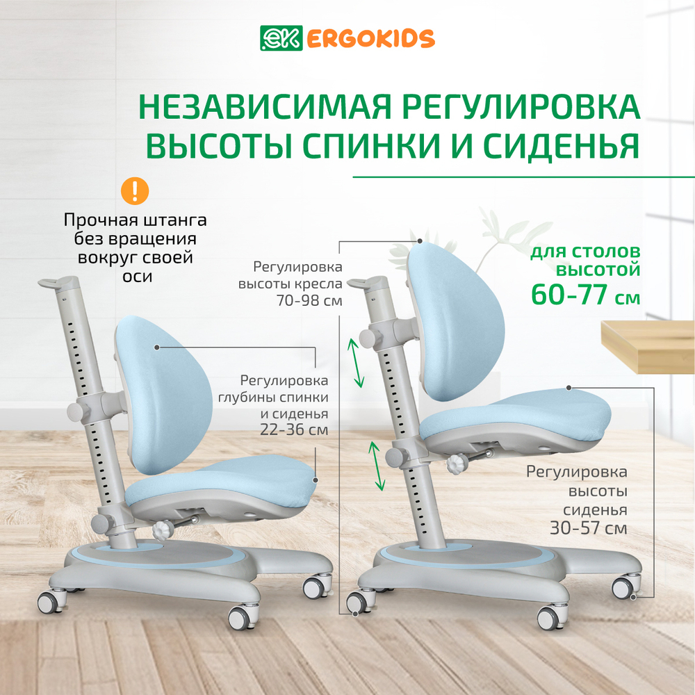 Комплект стол Vancouver Multicolor+ кресло Ortoback голубой