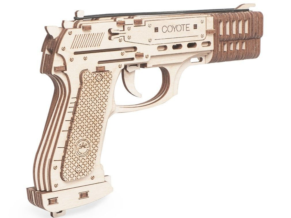 Деревянный конструктор Lemmo Пистолет резинкострел Койот