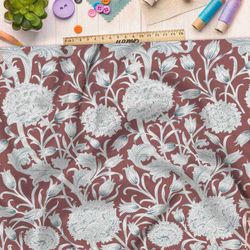 Ткань шифон сухие цветы