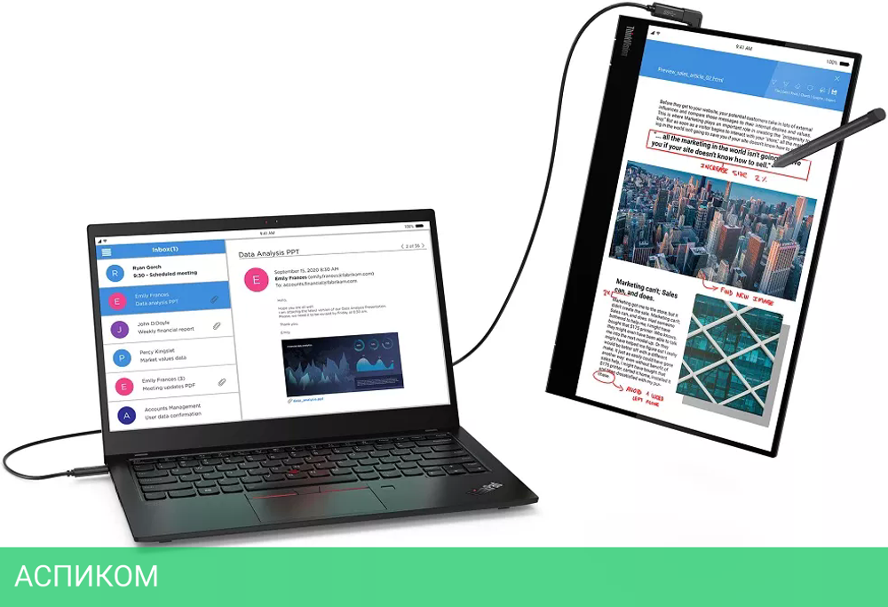 Монитор Lenovo ThinkVision M14t