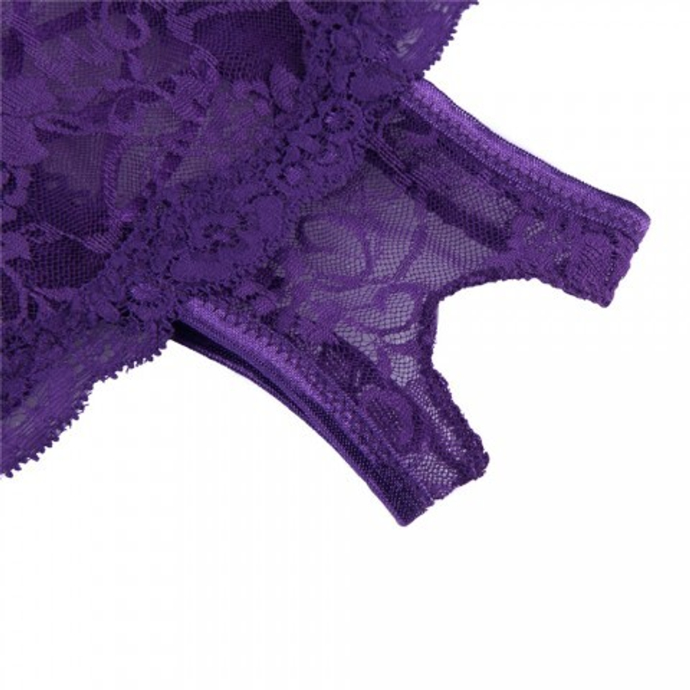 Трусики на завязках с доступом, лиловые, 3XL-4XL