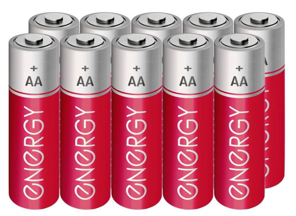 Батарейки солевые ENERGY R6/10S (АА) пальчиковые, в спайке 10 шт