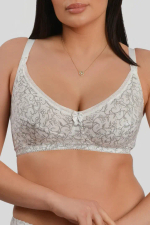 1122/C бюстгальтер "Белый с серым"