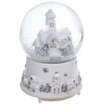 Сувенир Снежный шар «Новогодние пейзажи» 10.5*10.5*15.5 см (падающий снег, подсветка, музыка), микс