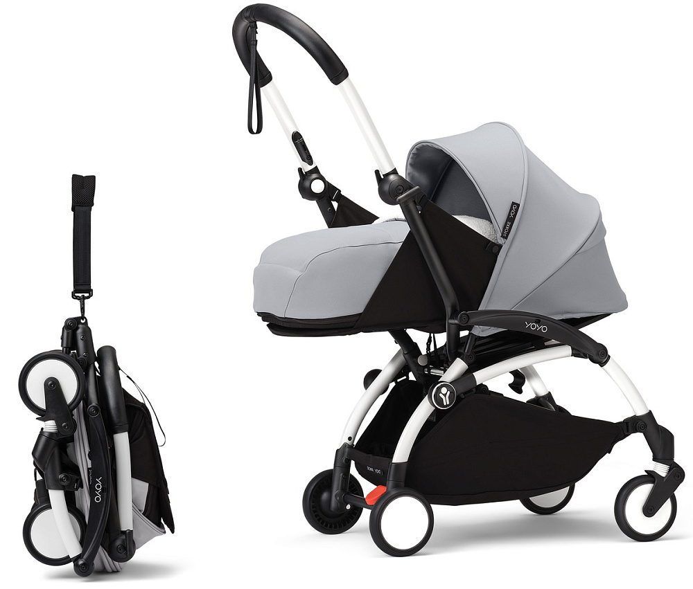 Коляска для новорожденных Stokke YOYO3 Newborn Pack 0+ рама белая White Stone