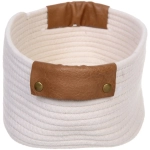 Корзинка плетёная интерьерная «ФРЕТТА», цвет светло-серый, 30*21*14см, (лейбл селфи)