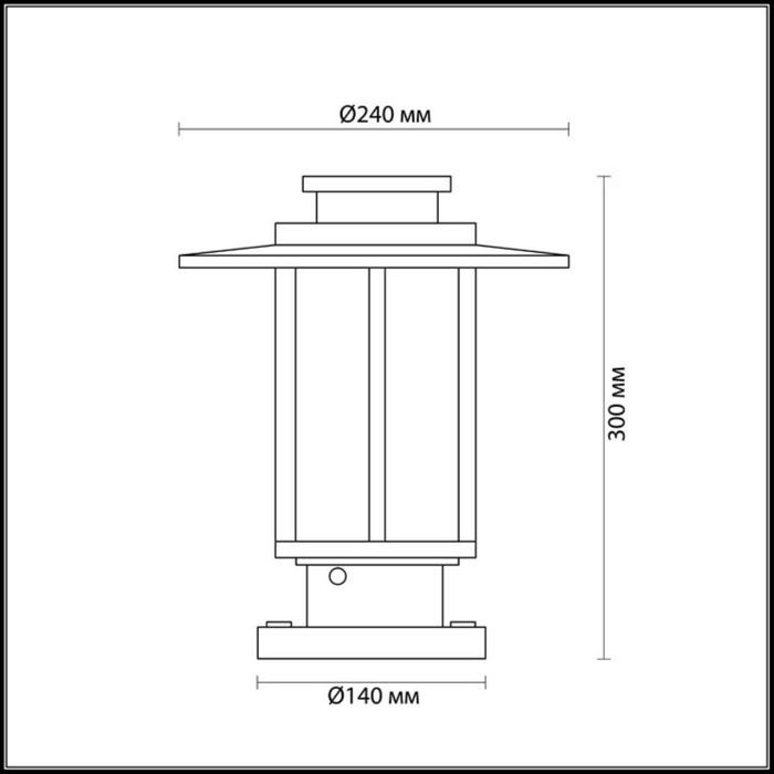 Уличный светильник на столб Odeon Light 4047/1B