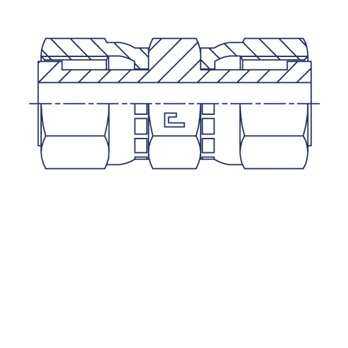 Соединение FH D10 ORFS 11/16 (обжатая гайка)