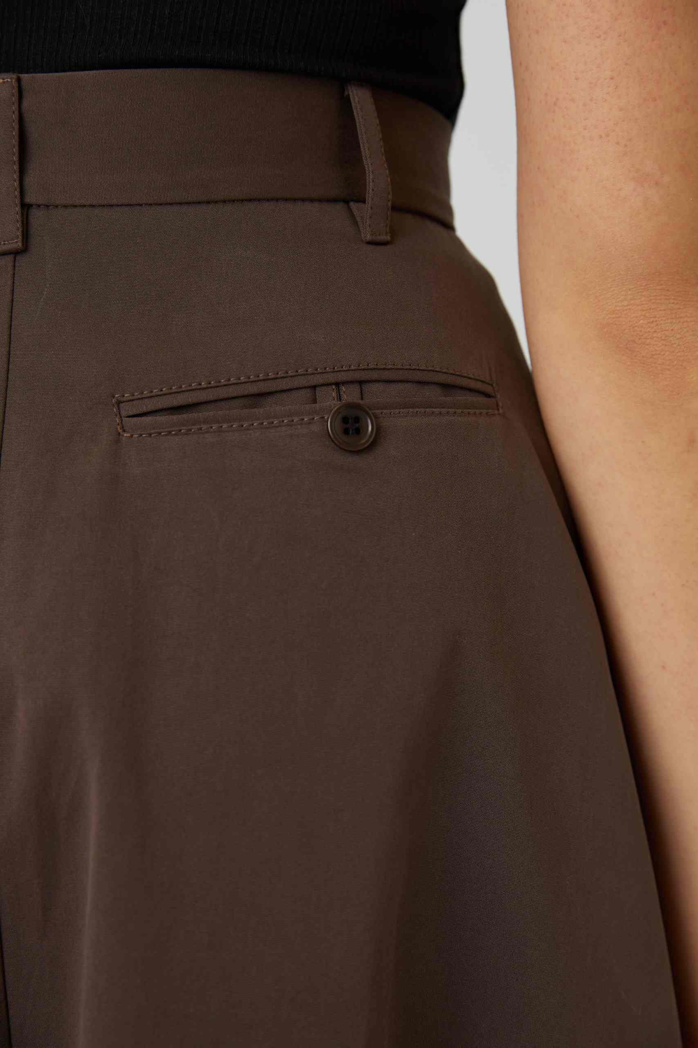 Юбка макси из коричневого хлопка