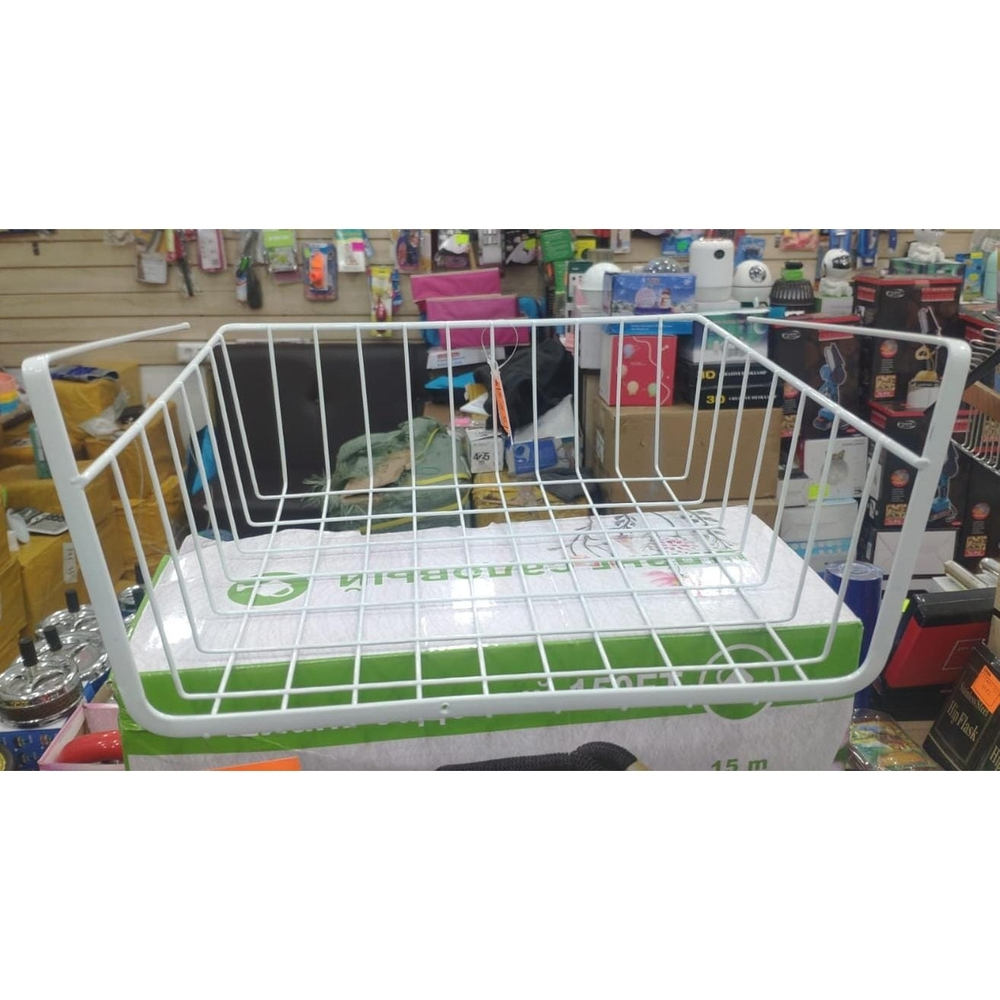 Подвесная корзина на полку, сетчатая металлическая корзина (33×23.5×11.5см)
