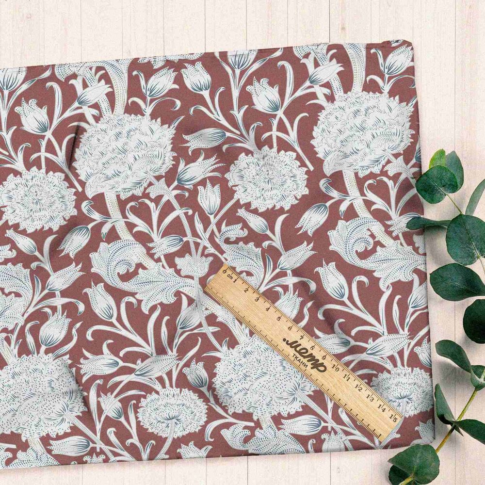 Ткань таффета сухие цветы