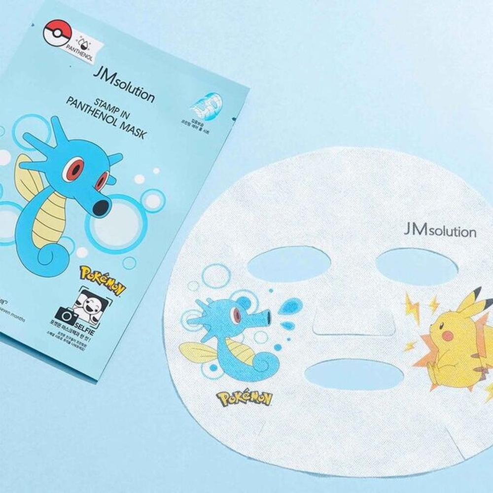 JMsolution Stamp In panthenol Mask Pokemon тканевая маска восстанавливающая с пантенолом