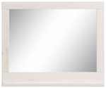 Зеркало настенное 60х50, Джосси, прямоугольное, для ванной, спальни, прихожей, в деревянной раме, белый, Dipriz