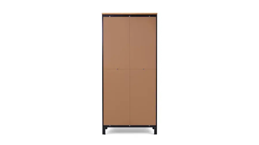 Стеллаж - аналог IKEA HEMNES / ХЕМНЭС/ ХЕМНЕС / КЫМОР / ИКЕА 90х198х37 см, чёрный/светло-коричневый