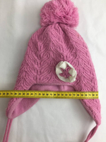 Шапка розовая на 6-8 лет