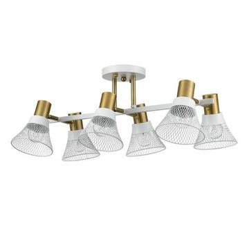 8045/6C MODERNI LN25 186 белый, латунь/белый металл/металл Люстра потолочная Е14 6*40W 220V ANRIYA