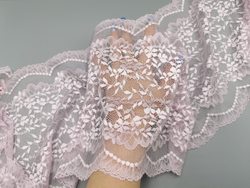 Эластичное кружево, 24см, розовая вода (Арт: EK-2755), м